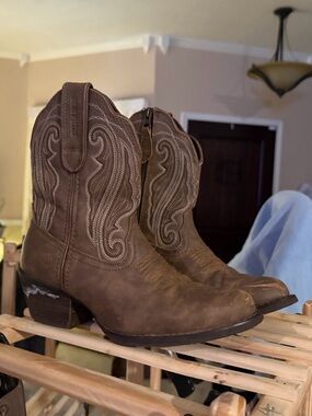 Durango Brown Western Ankle Boots
